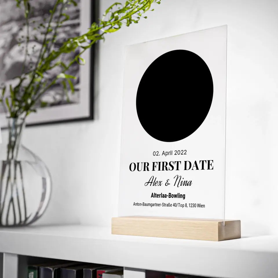 Acrylglas Aufsteller mit Foto