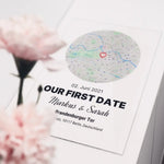 Acrylglas Aufsteller mit Karte