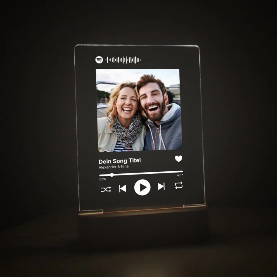 Spotify Song Acrylglas mit LED