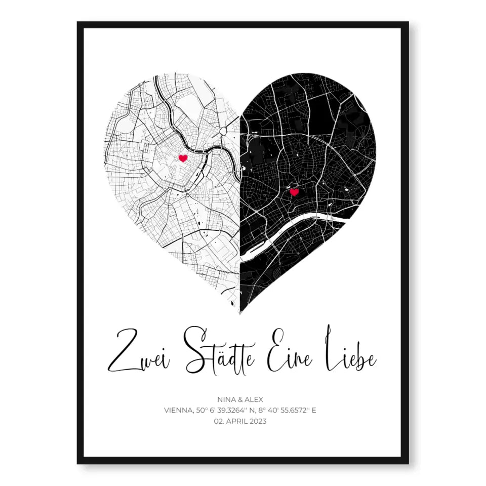 "ZWEI STÄDTE EINE LIEBE" Poster Bild