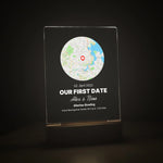 LED Acrylglas "WO ALLES BEGANN"