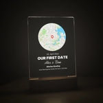 LED Acrylglas "WO ALLES BEGANN"